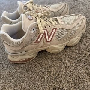 New Balance Women's Beige and Pink Sneakers